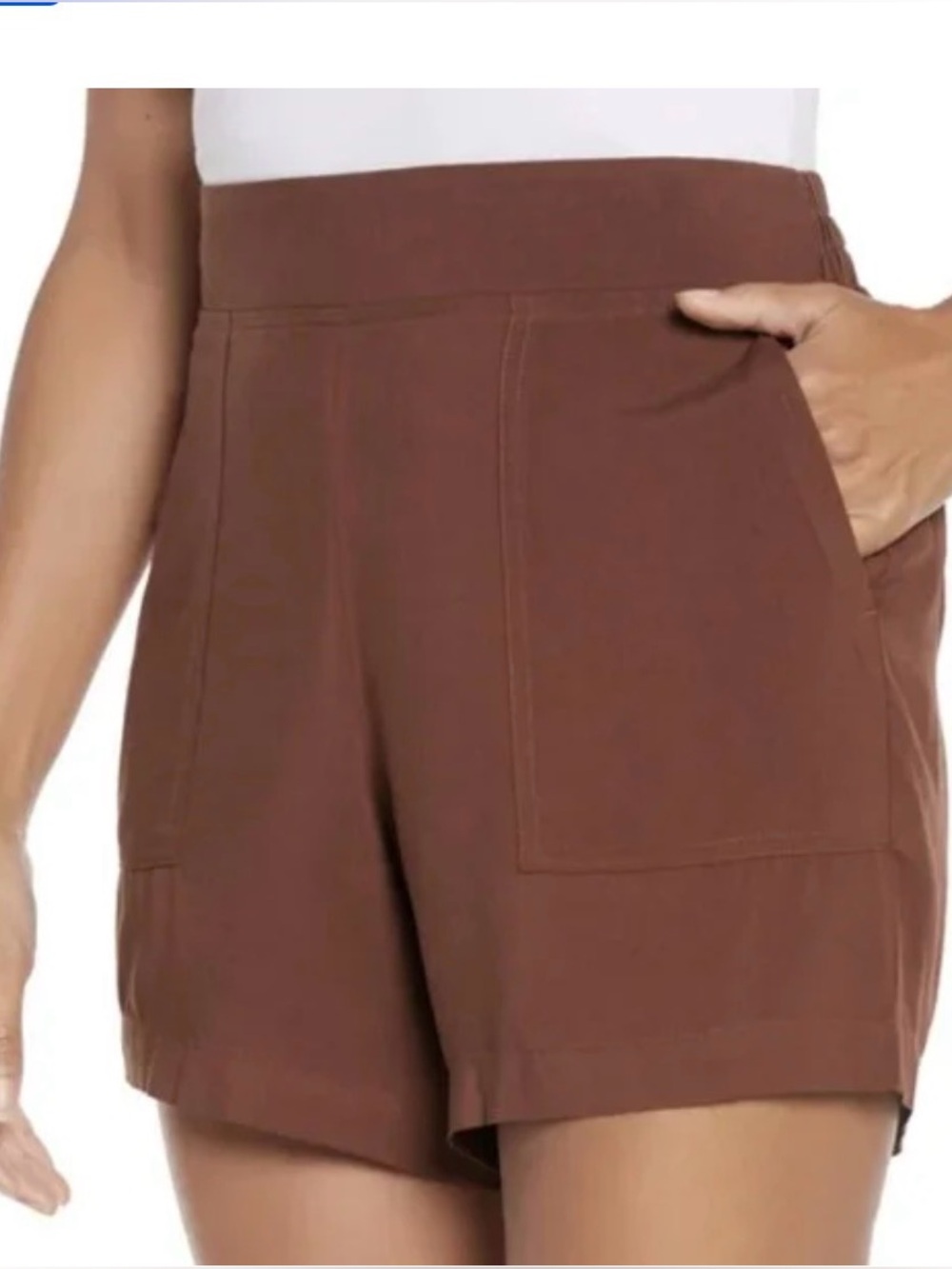 Wildfox Women’s XL Brown Lightweight Shorts Pull On 5” Inseam Stretch